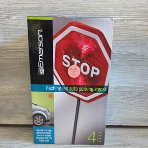 Brand New Emerson Flashing LED Auto Parking Signal 4 Ft  Garage Stop Sign c7